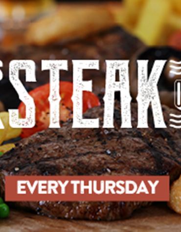 2 steaks and bottle of wine from £25