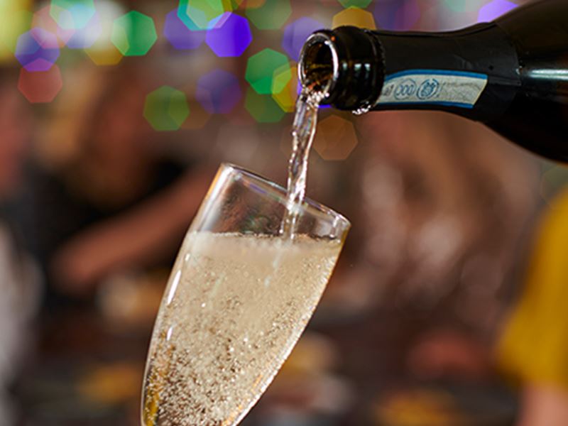 Enjoy a glass of Prosecco on arrival